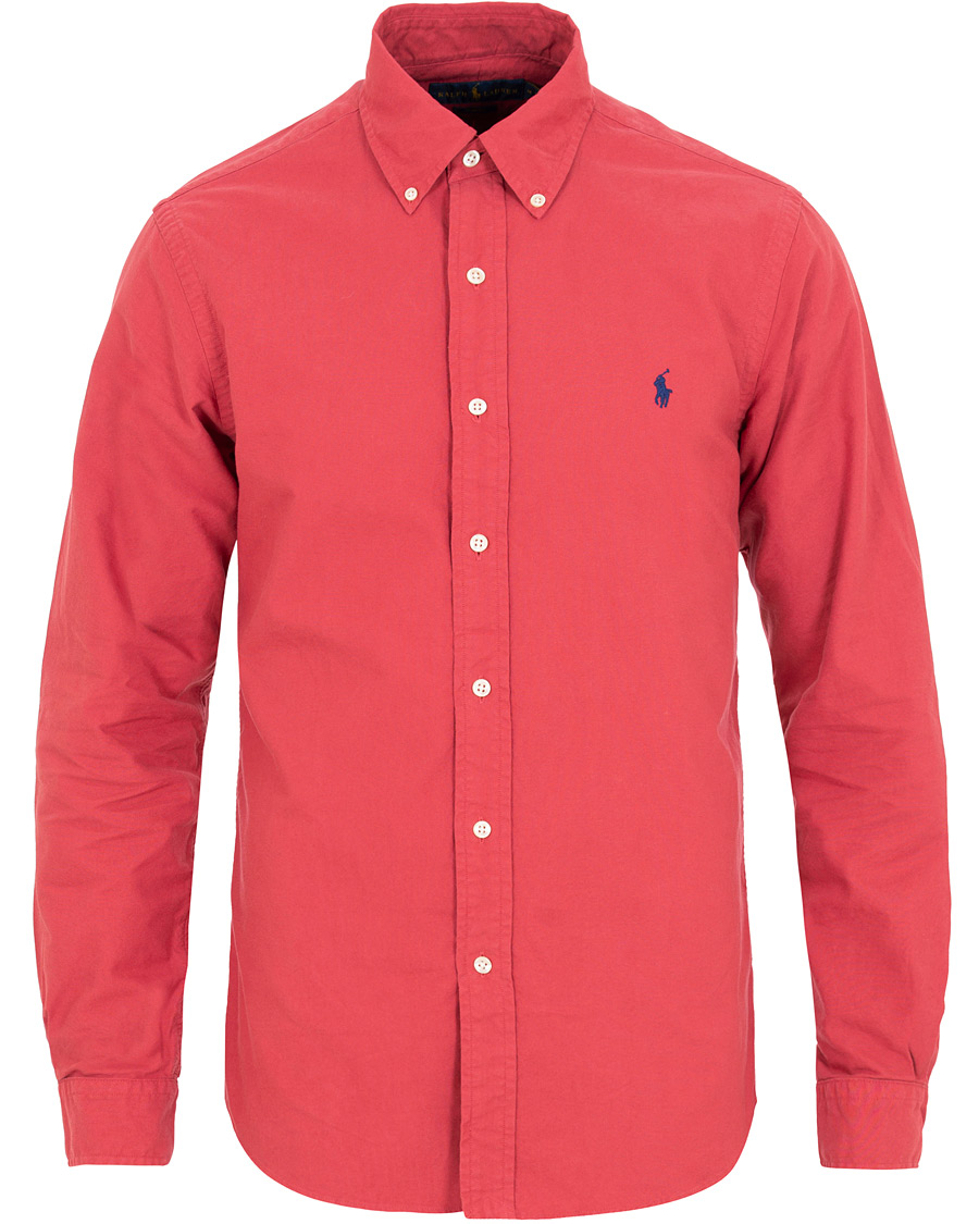 Heren | Overhemden | Polo Ralph Lauren | Slim Fit Garment Dyed Oxford Shirt Chilli Pepper