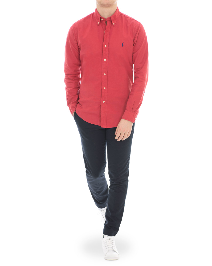 Heren | Overhemden | Polo Ralph Lauren | Slim Fit Garment Dyed Oxford Shirt Chilli Pepper