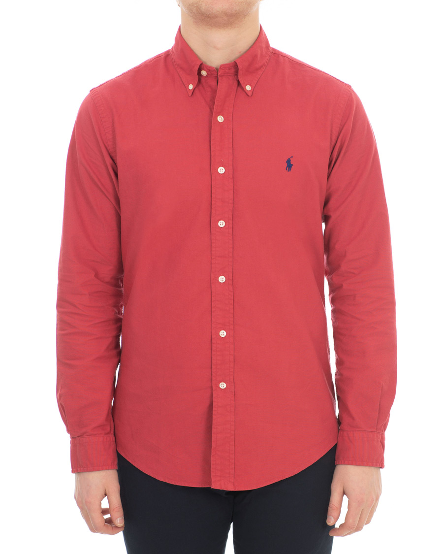 Heren | Overhemden | Polo Ralph Lauren | Slim Fit Garment Dyed Oxford Shirt Chilli Pepper