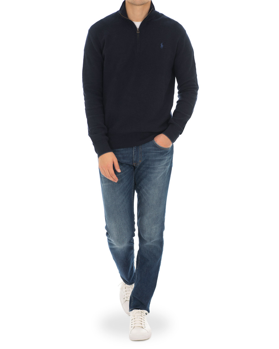 Heren | Truien | Polo Ralph Lauren | Texture  Half Zip Navy Heather
