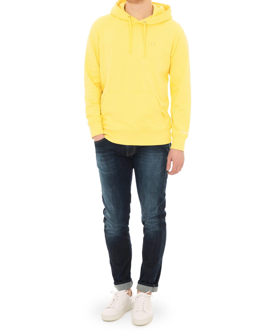 Heren | Truien | Calvin Klein Jeans | Chest Embroidery Hoodie Yellow Cream
