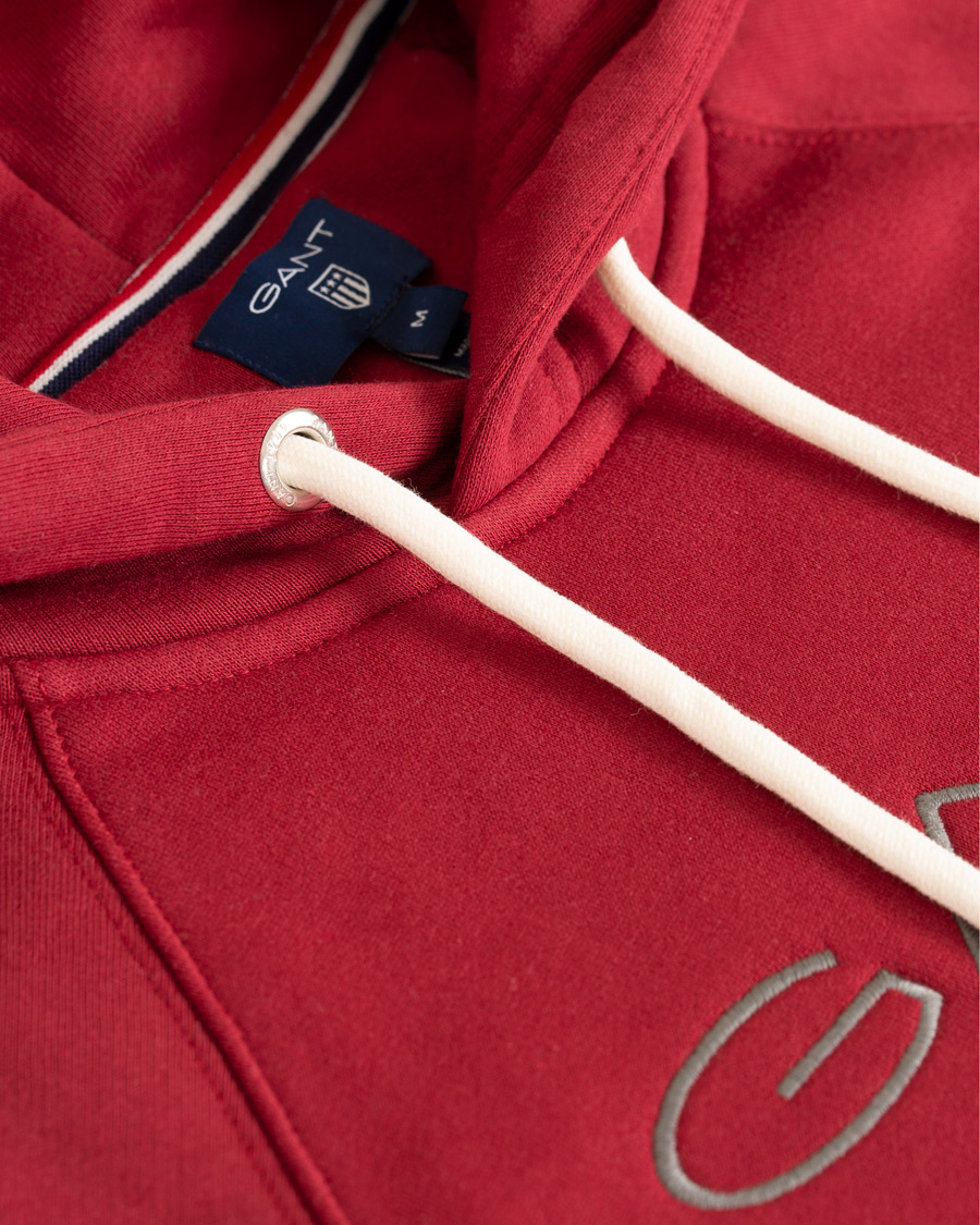 Heren | Truien | GANT | Shield Hoodie Mahogany Red
