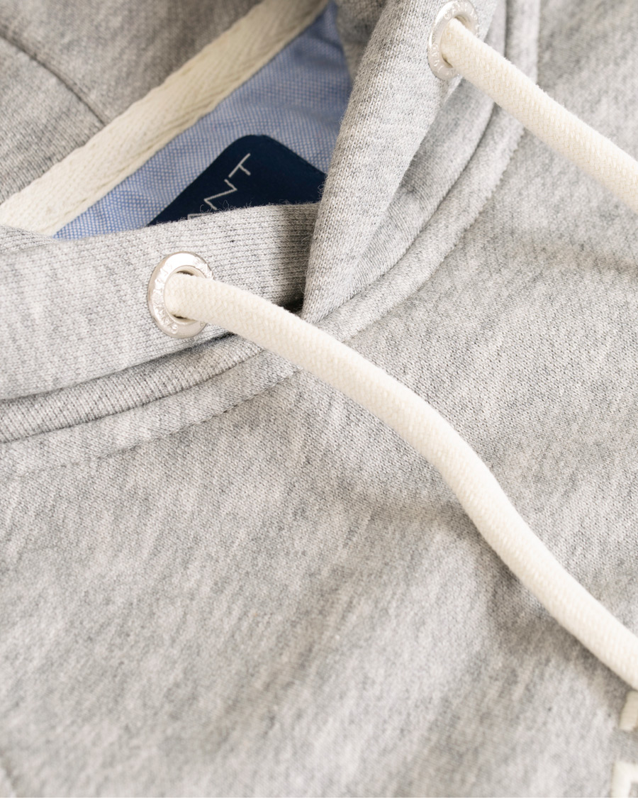 Heren | Truien | GANT | Logo Hoodie Grey Melange
