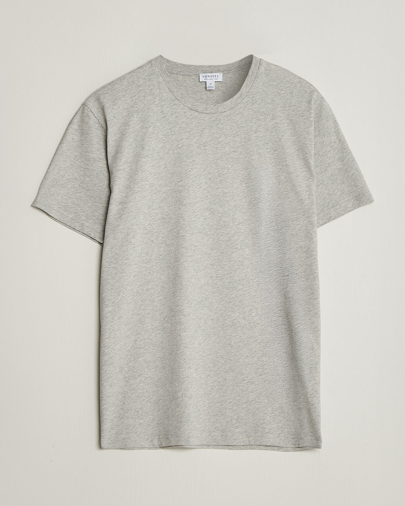 Heren | T-shirts | Sunspel | Riviera Midweight T-Shirt Grey Melange