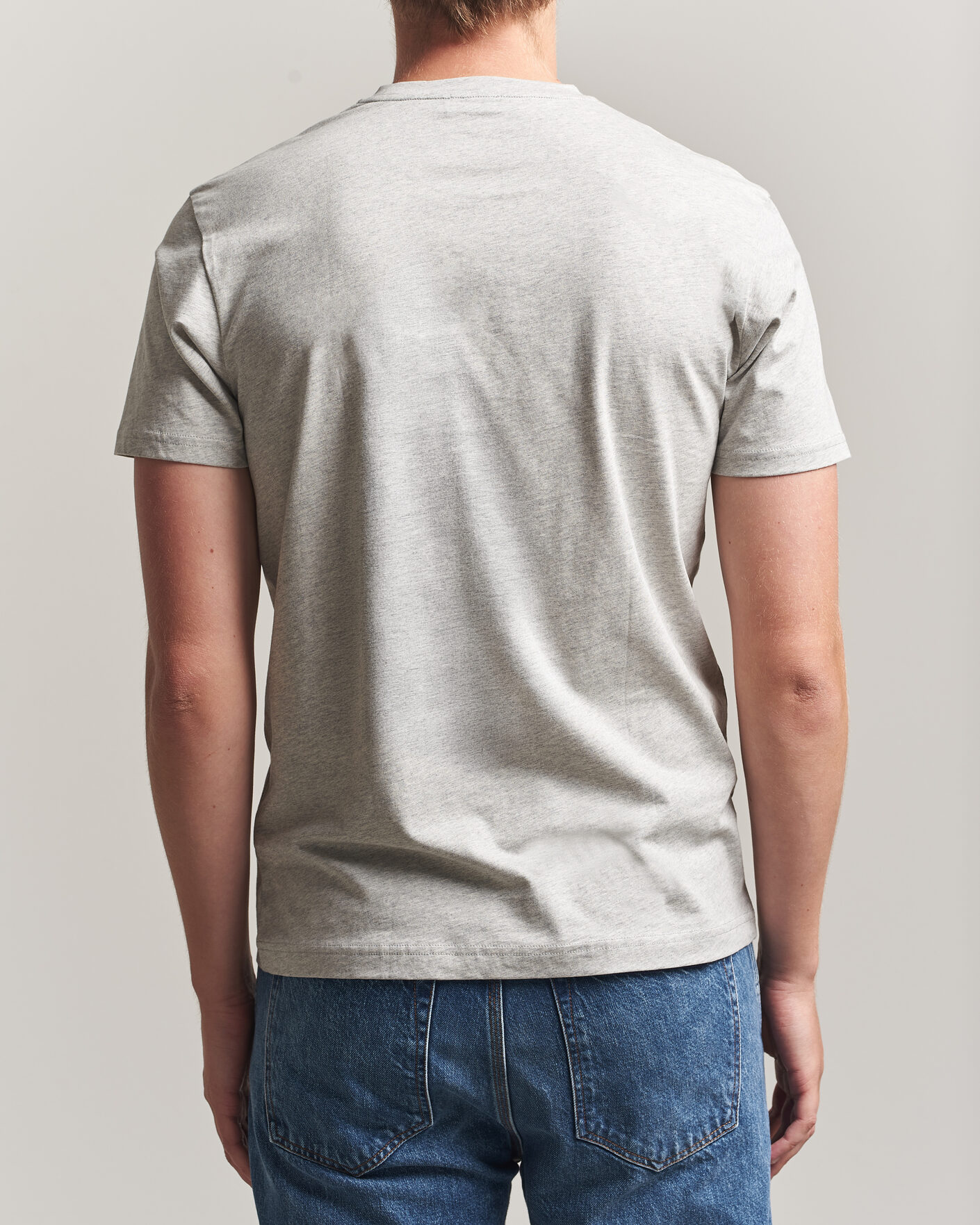 Heren | T-shirts | Sunspel | Riviera Midweight T-Shirt Grey Melange