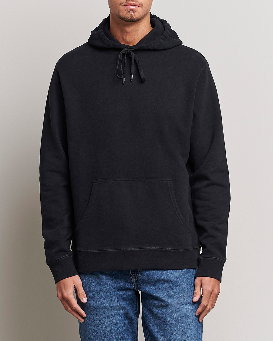 Heren |  | Sunspel | Loopback Hoodie Black