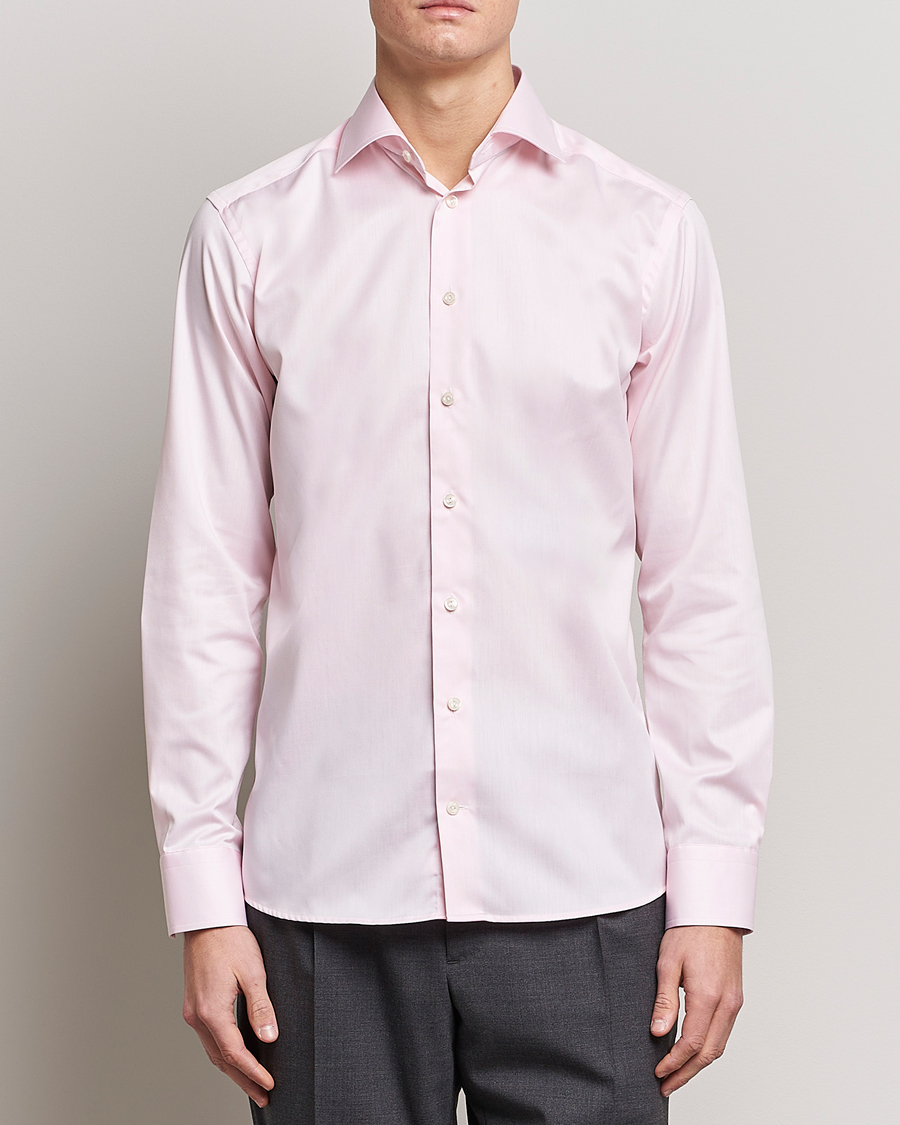Heren | Zakelijke overhemden | Eton | Slim Fit Signature Twill Shirt Pink