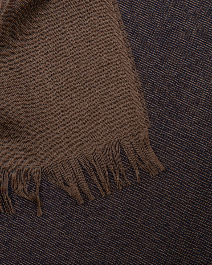 Heren | Eton Merino Wool Block Coloured Scarf Blue | Eton | Merino Wool Block Coloured Scarf Blue