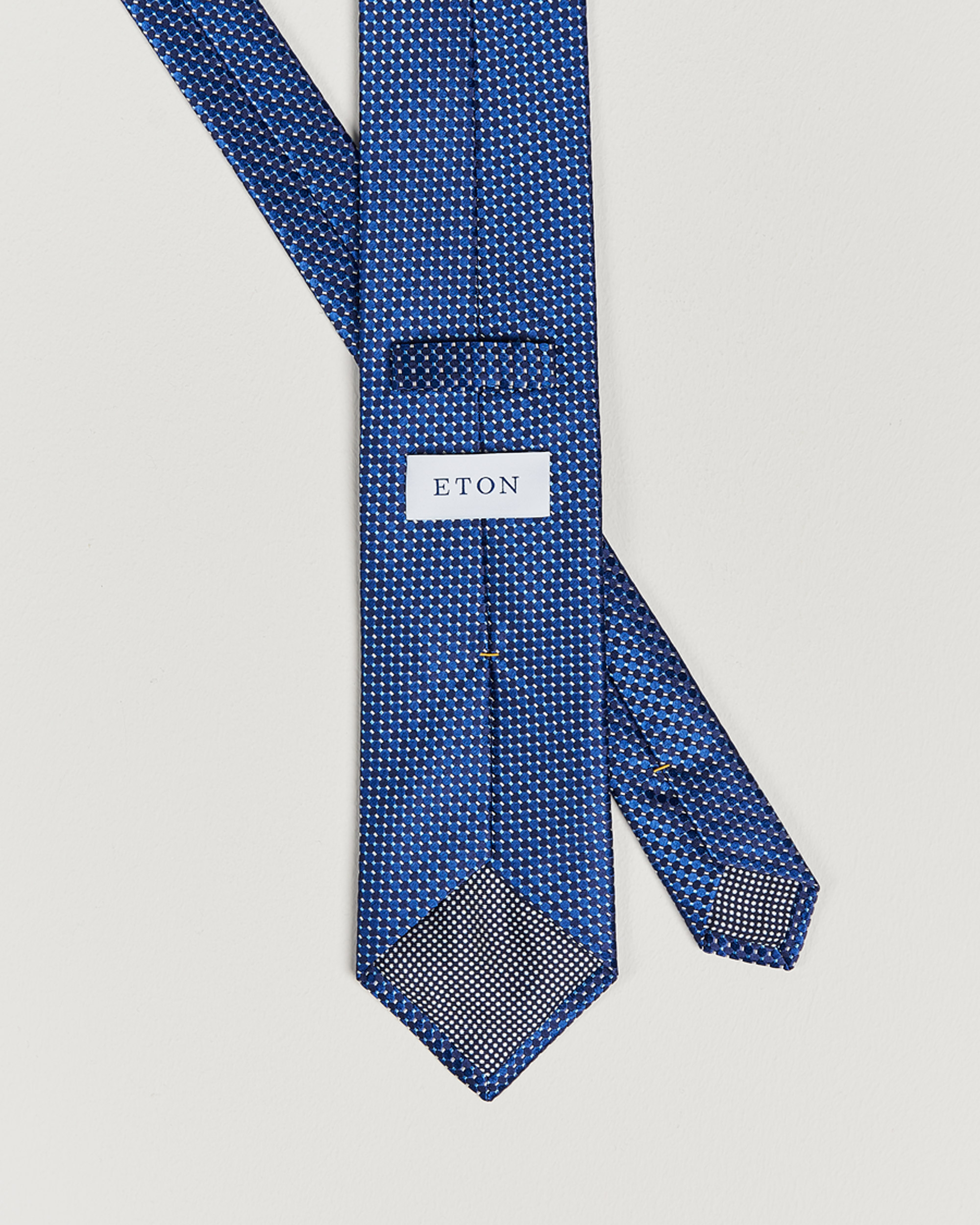 Heren | Stropdassen | Eton | Silk Geometric Weave Tie Navy
