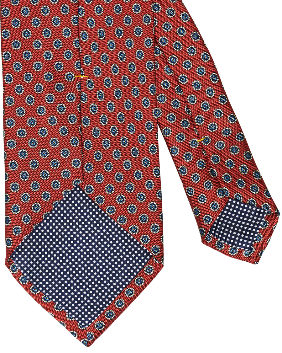 Heren | Eton Silk Geometric Print Tie Red | Eton | Silk Geometric Print Tie Red