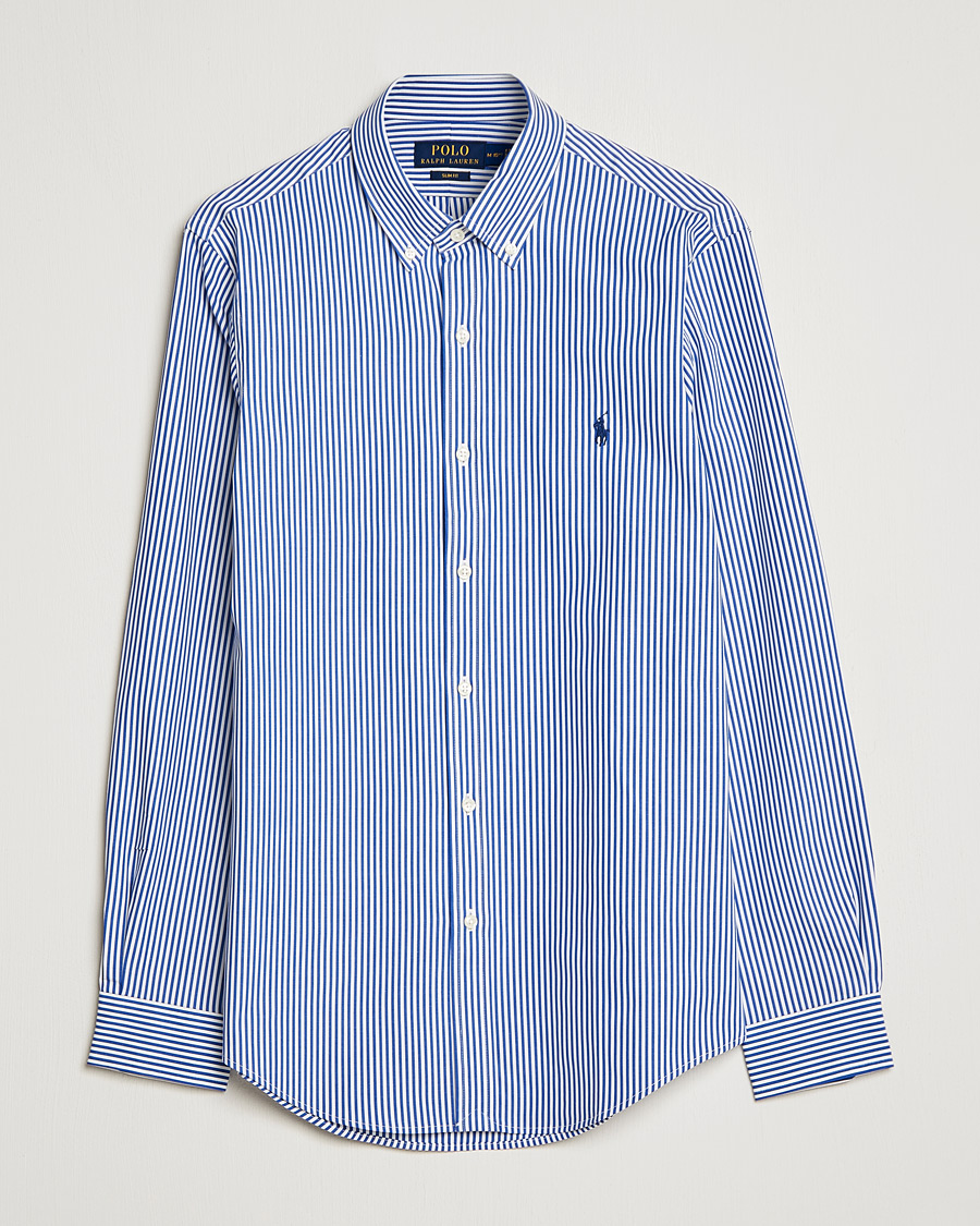 Heren | Overhemden | Polo Ralph Lauren | Slim Fit Big Stripe Poplin Shirt Blue/White