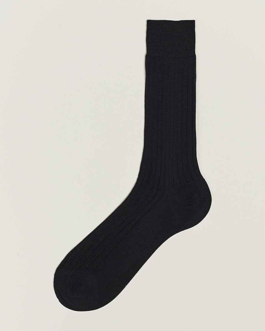Heren | Ondergoed | Bresciani | Cotton Ribbed Short Socks Black