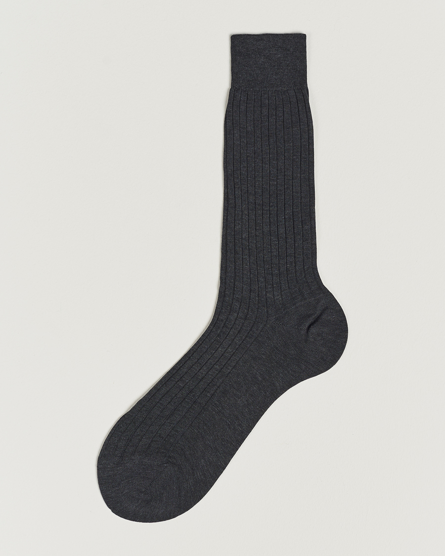 Heren | Ondergoed | Bresciani | Cotton Ribbed Short Grey Melange