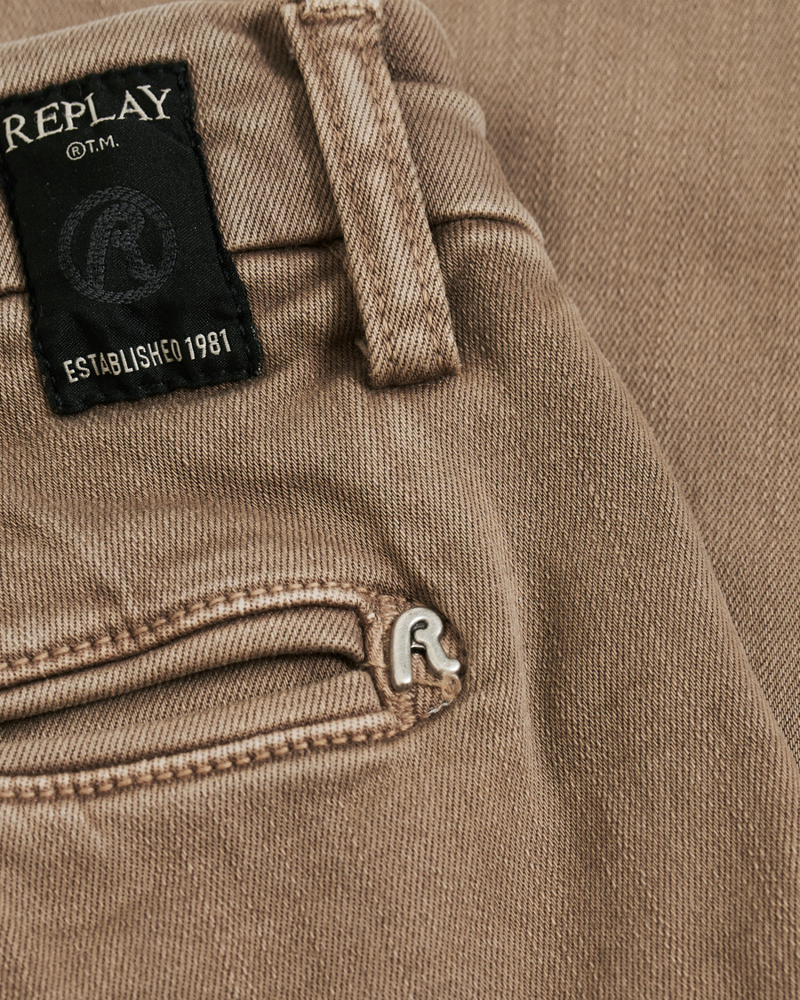 Heren | Broeken | Replay | Zeumar Hyperflex Chino Sand
