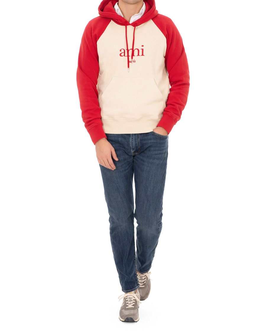 Heren | Truien | AMI | Retro Hoodie Red/White