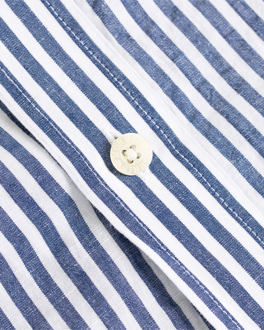 Heren | Overhemden | Morris | Nolan Stripe Button Down Shirt White/Navy