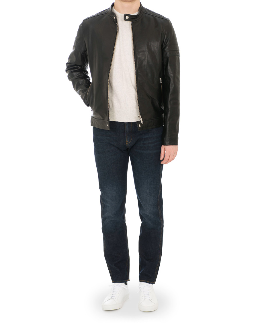 Heren | Jassen | A.P.C. | Coffee Racer Leather Jacket Black