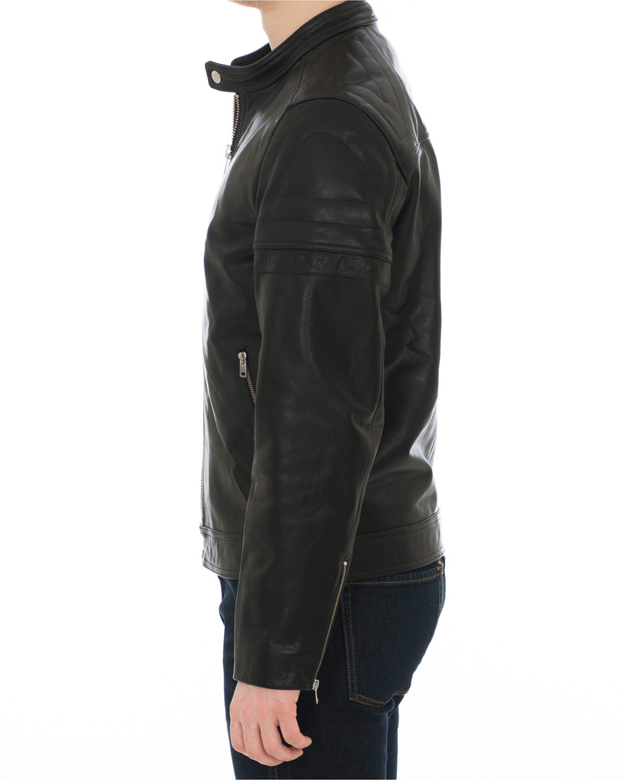 Heren | Jassen | A.P.C. | Coffee Racer Leather Jacket Black