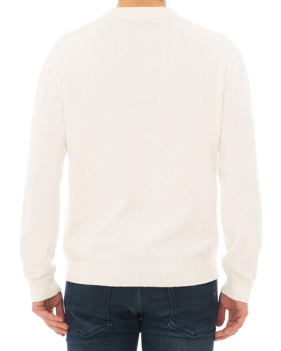 Heren | Truien | KENZO | Jumping Bamboo Tiger Knitted Crew Neck White