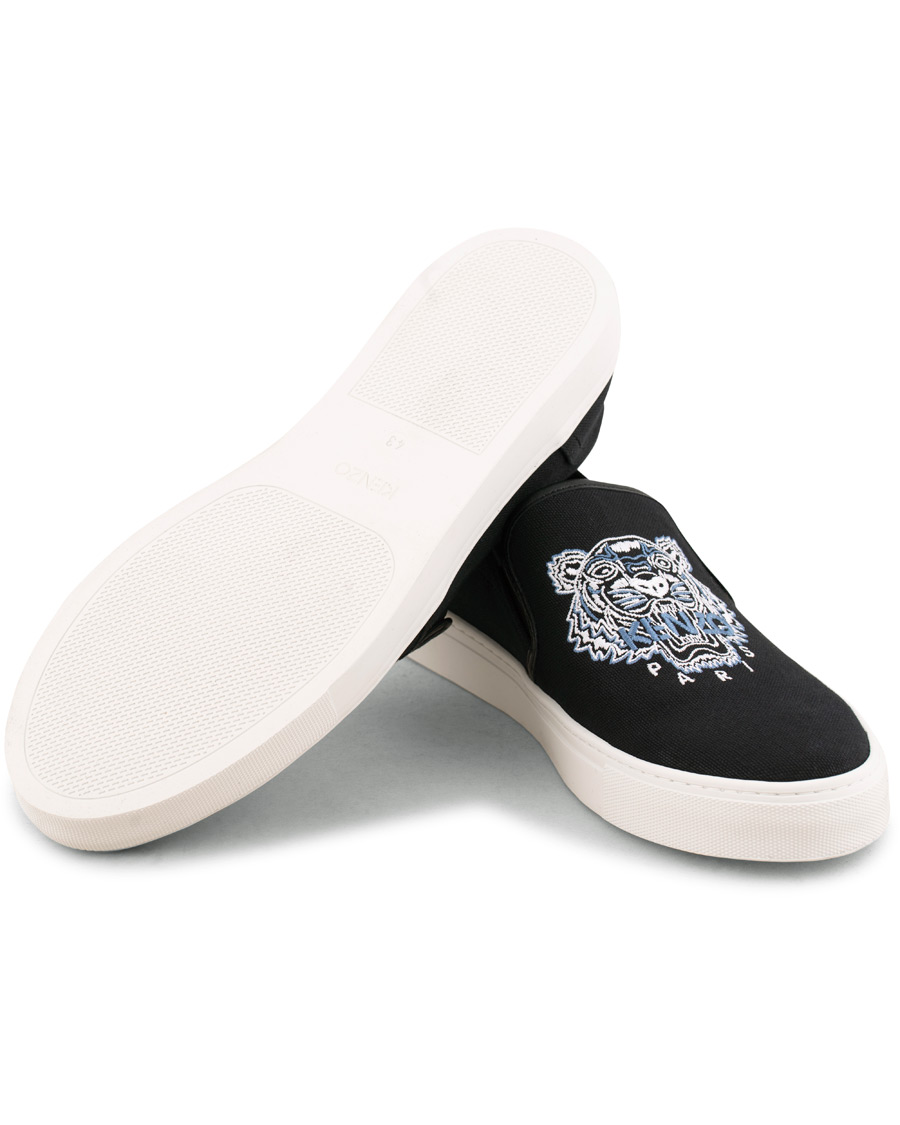 Heren | Kenzo Canvas Tiger K-Skate Slip-on Sneaker Black | KENZO | Canvas Tiger K-Skate Slip-on Sneaker Black