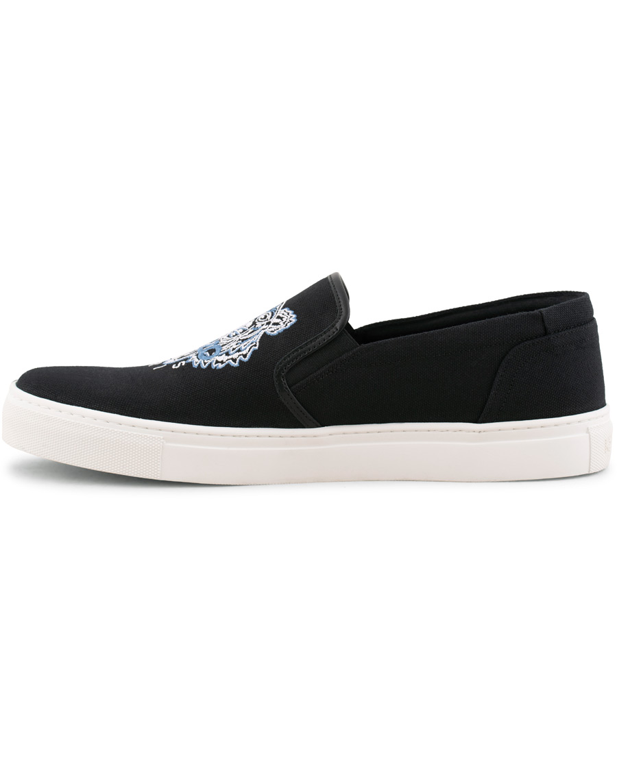 Heren | Kenzo Canvas Tiger K-Skate Slip-on Sneaker Black | KENZO | Canvas Tiger K-Skate Slip-on Sneaker Black