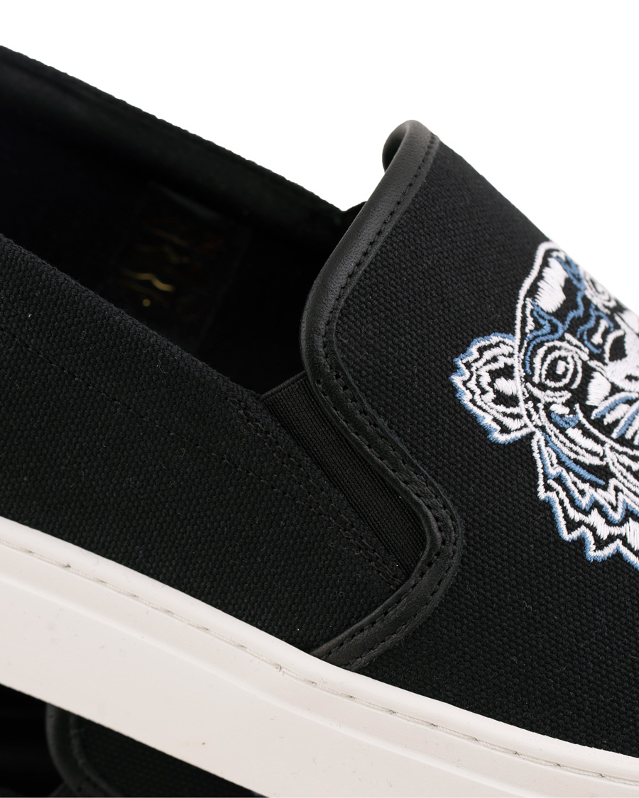 Heren | Kenzo Canvas Tiger K-Skate Slip-on Sneaker Black | KENZO | Canvas Tiger K-Skate Slip-on Sneaker Black