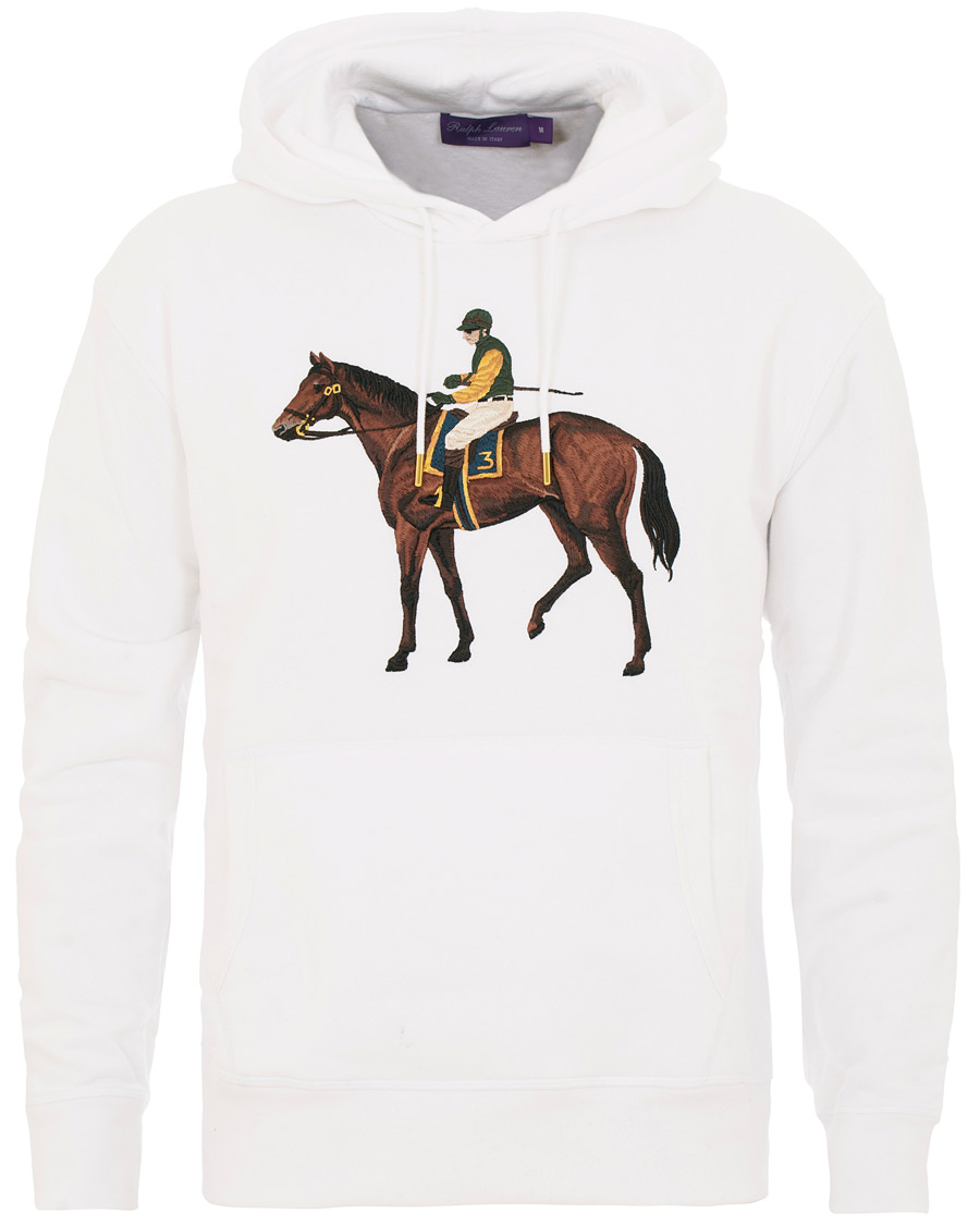 Heren | Truien | Ralph Lauren Purple Label | Standing Horse Hoodie Optic White