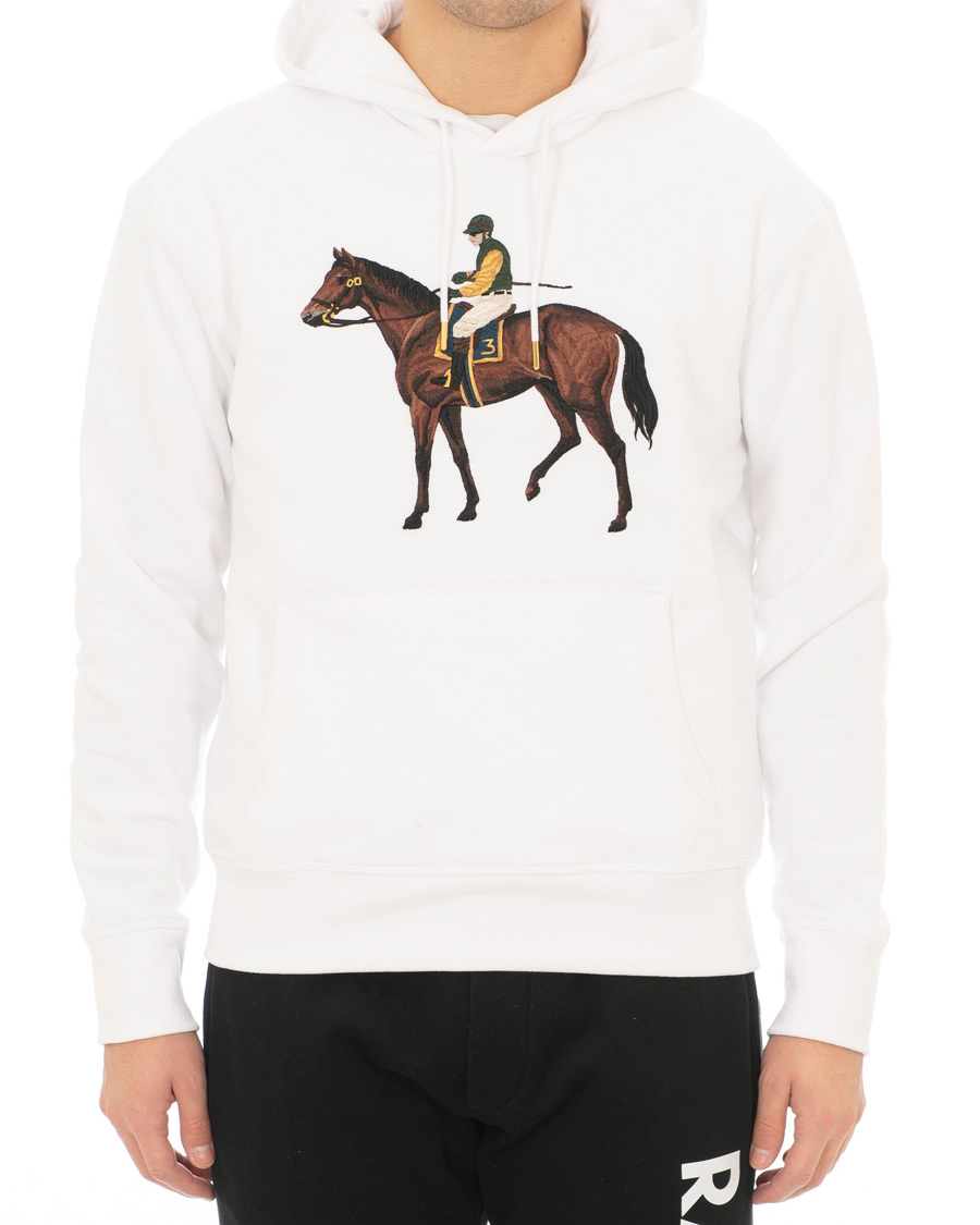 Heren | Truien | Ralph Lauren Purple Label | Standing Horse Hoodie Optic White