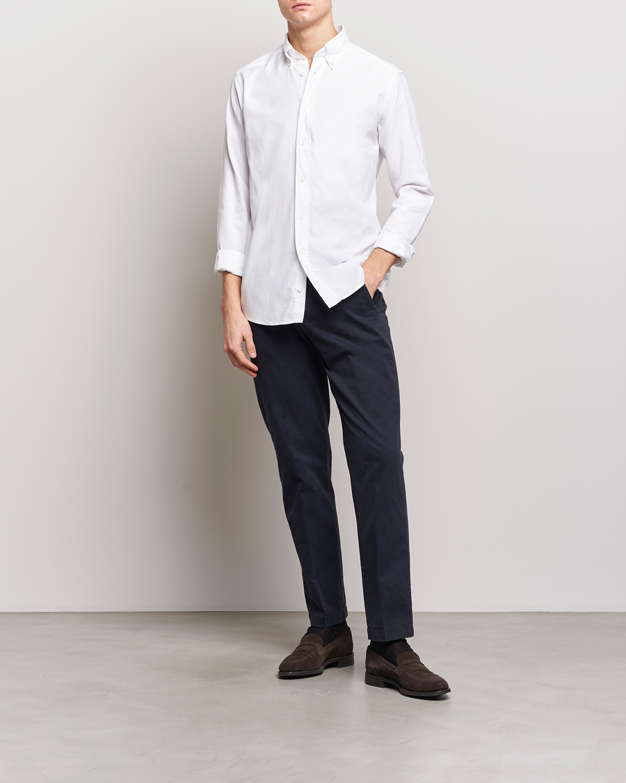 Heren | Overhemden | Eton | Slim Fit Royal Oxford Button Down White