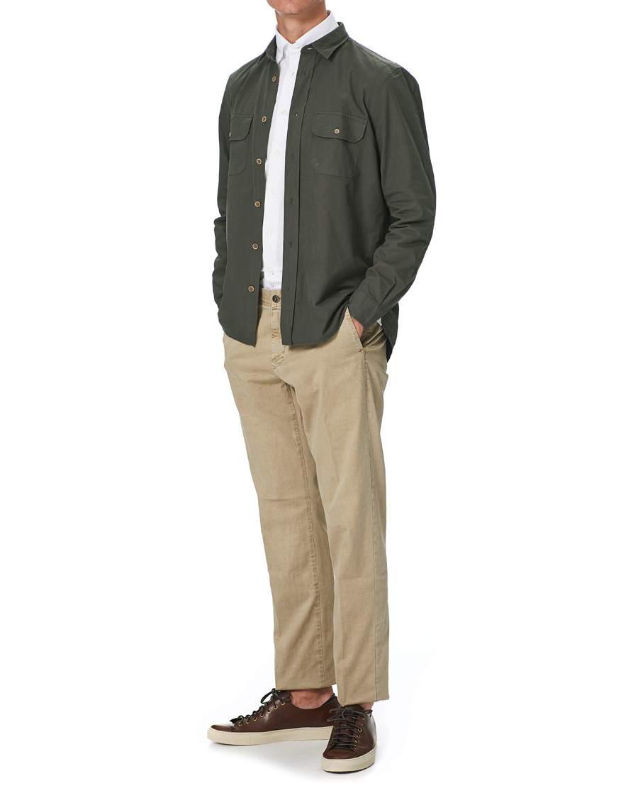 Heren | Overhemden | Eton | Slim Fit Jersey Button Under Shirt White