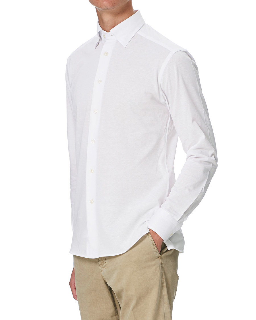 Heren | Overhemden | Eton | Slim Fit Jersey Button Under Shirt White
