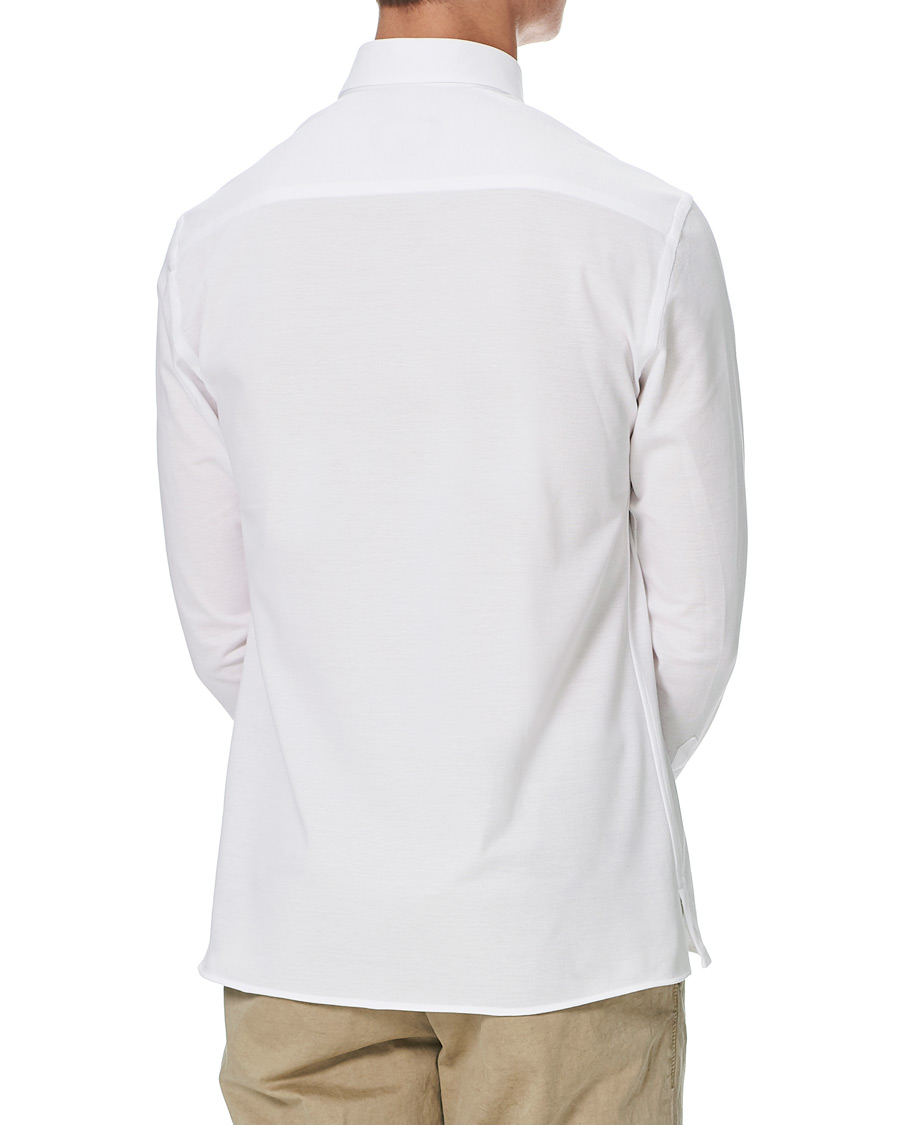 Heren | Overhemden | Eton | Slim Fit Jersey Button Under Shirt White