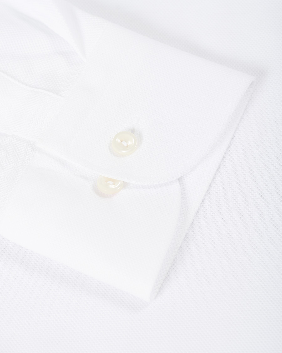 Heren | Overhemden | Eton | Slim Fit Jersey Button Under Shirt White