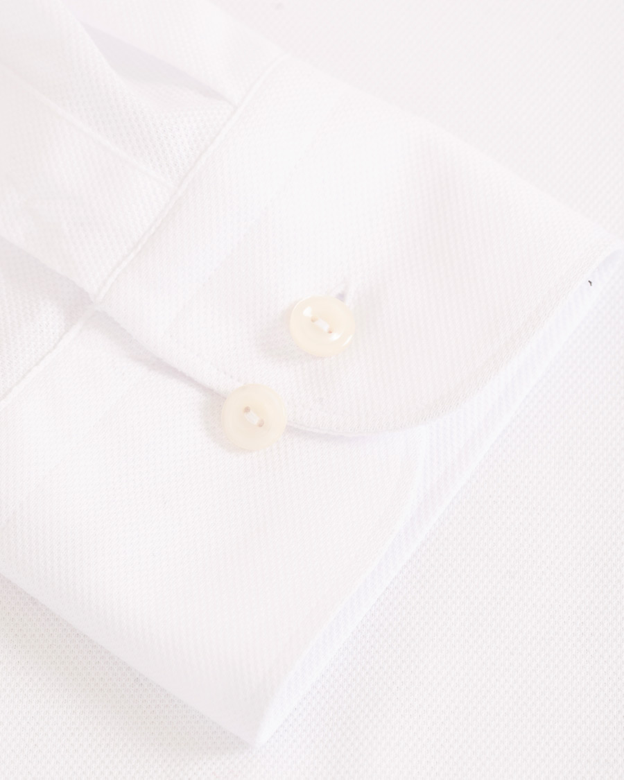 Heren | Overhemden | Eton | Slim Fit Jersey Button Under Shirt White