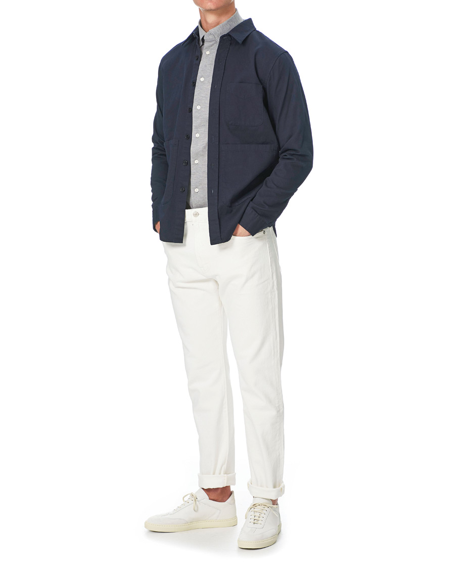 Heren | Overhemden | Eton | Slim Fit Jersey Button Under Shirt Grey