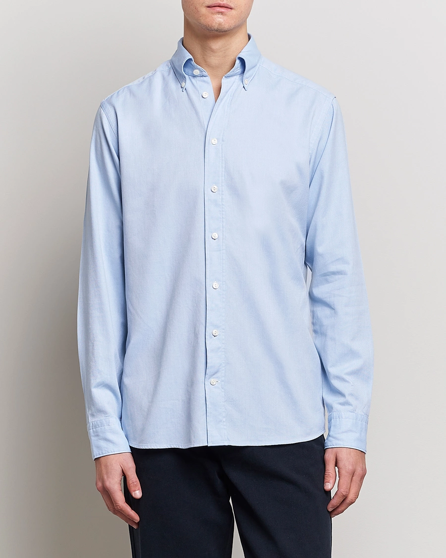 Heren | Overhemden | Eton | Slim Fit Royal Oxford Button Down Light Blue