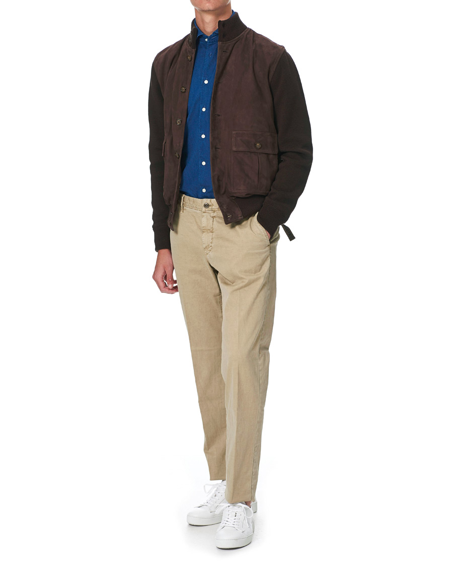 Heren | Overhemden | Eton | Slim Fit Twill Extreme Cutaway Shirt Dark Blue