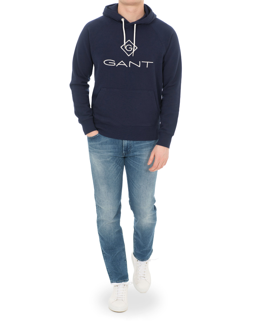 Heren | Truien | GANT | Lock Up Hoodie Evening Blue