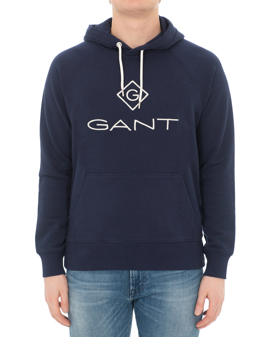 Heren | Truien | GANT | Lock Up Hoodie Evening Blue