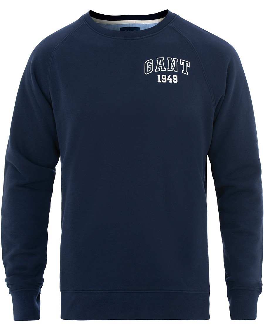 Heren | Truien | GANT | Summer Logo Crew Neck Sweatshirt Evening Blue