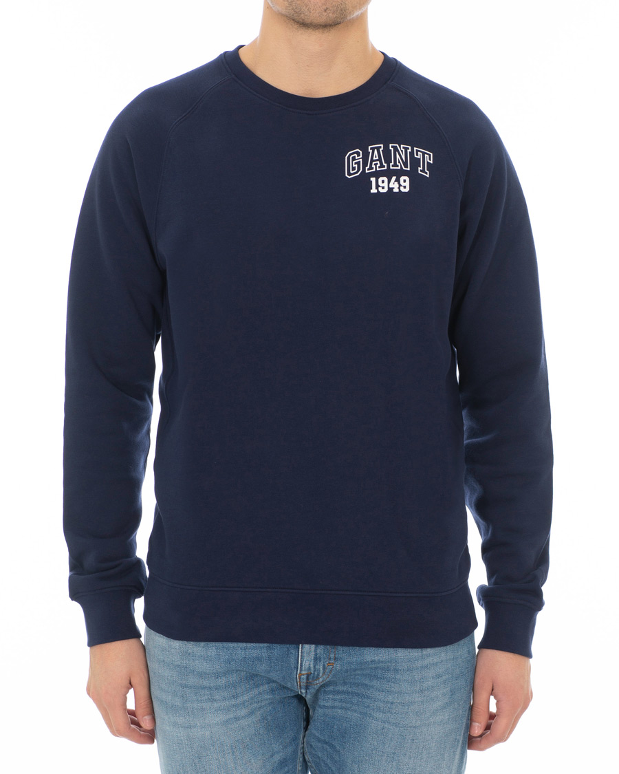 Heren | Truien | GANT | Summer Logo Crew Neck Sweatshirt Evening Blue