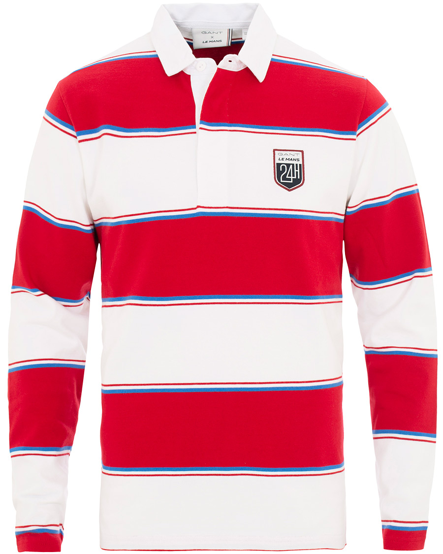 Heren | Truien | GANT | Le Mans Barstripe Rugger RedWhite