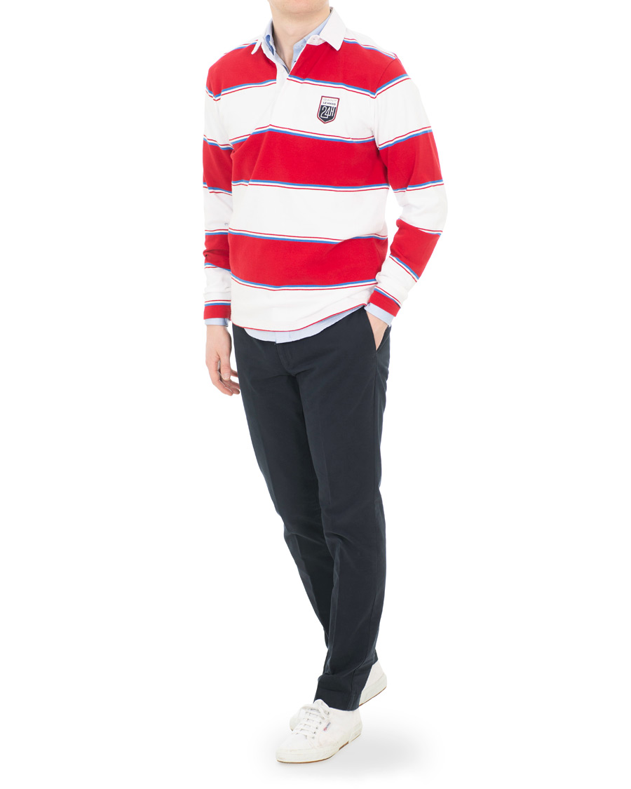 Heren | Truien | GANT | Le Mans Barstripe Rugger RedWhite