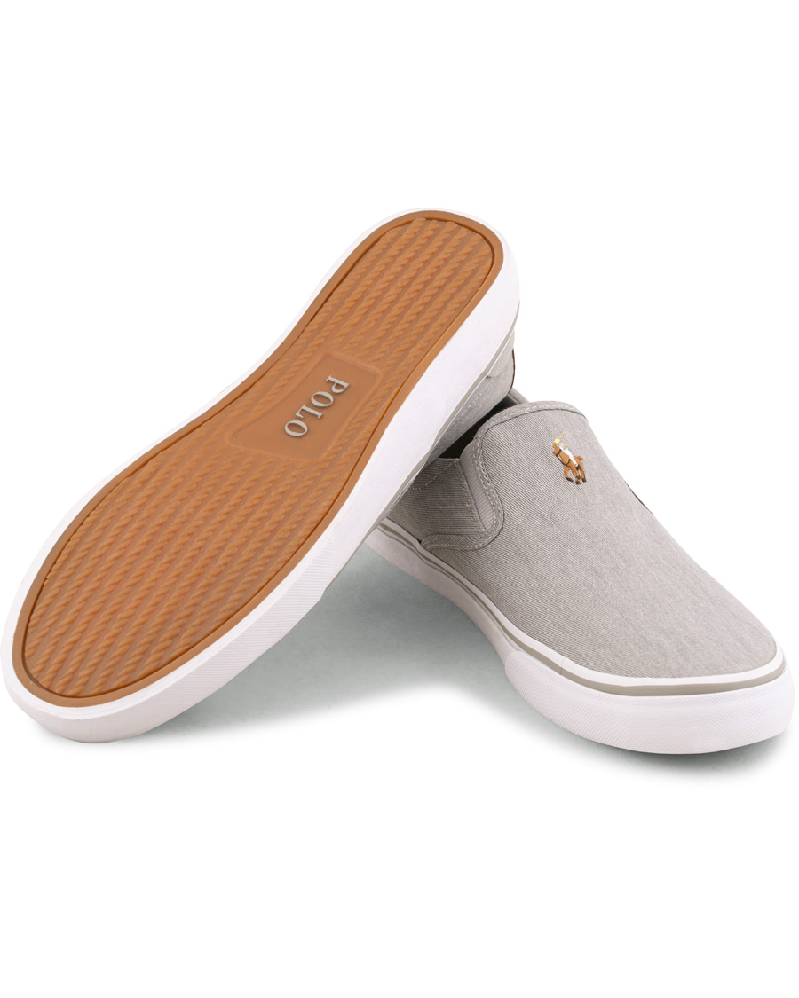 Heren | Polo Ralph Lauren Thompson Slip On Sneaker Soft Grey | Polo Ralph Lauren | Thompson Slip On Sneaker Soft Grey