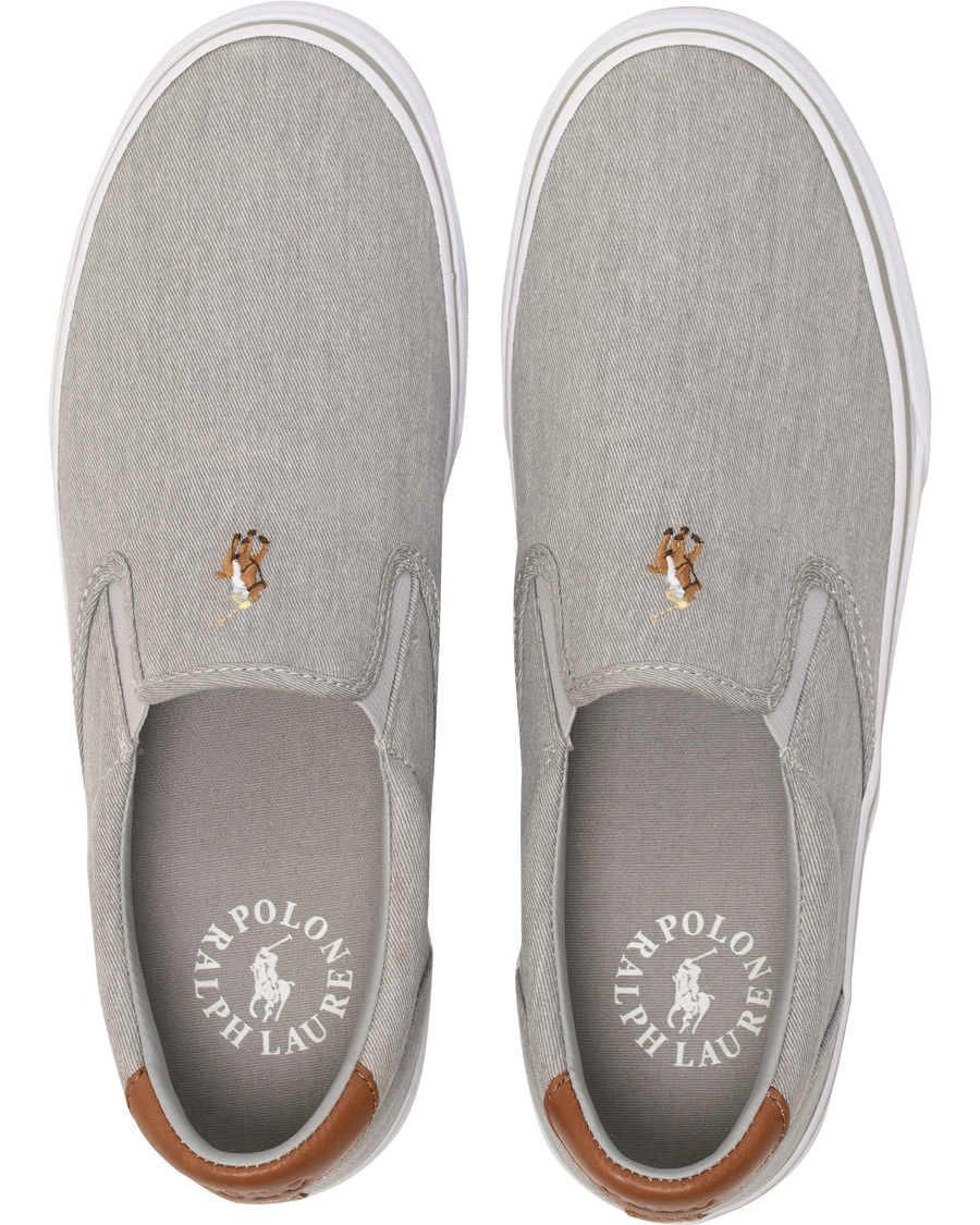 Heren | Polo Ralph Lauren Thompson Slip On Sneaker Soft Grey | Polo Ralph Lauren | Thompson Slip On Sneaker Soft Grey