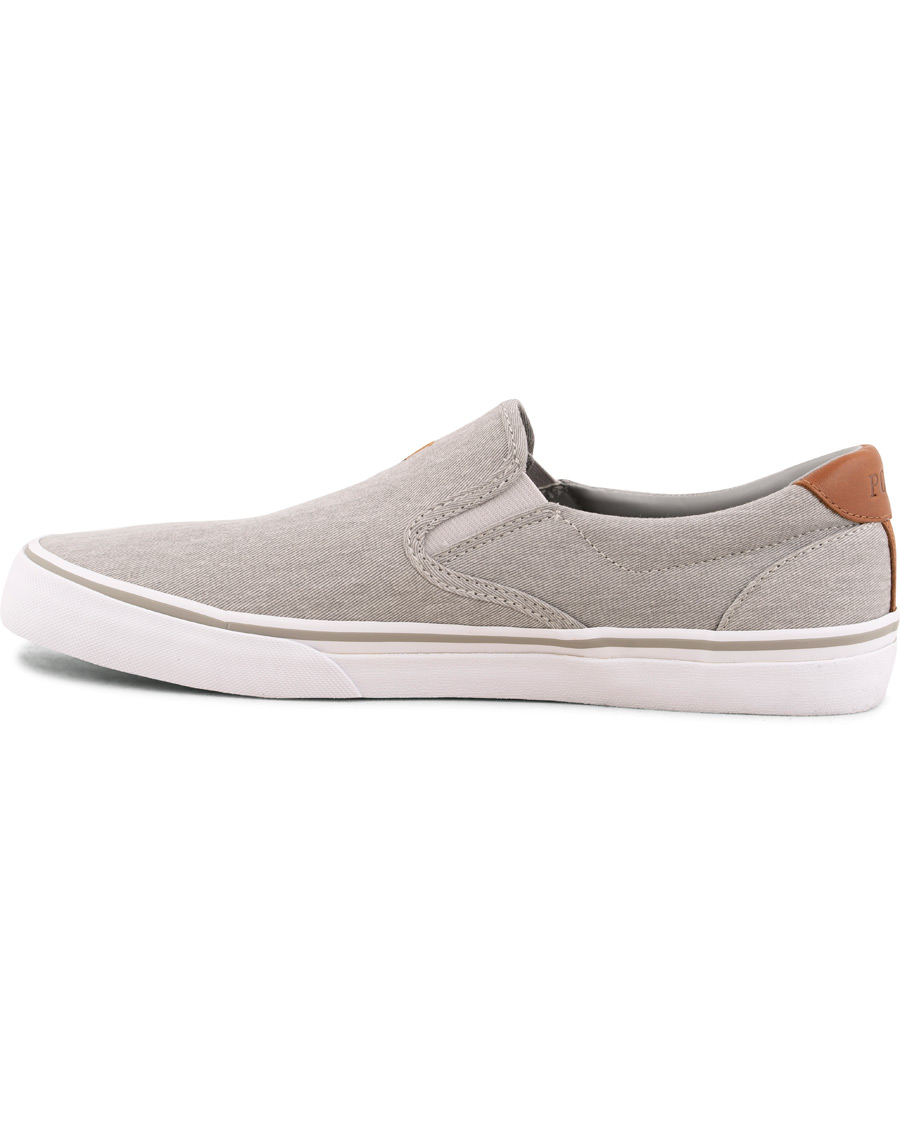 Heren | Polo Ralph Lauren Thompson Slip On Sneaker Soft Grey | Polo Ralph Lauren | Thompson Slip On Sneaker Soft Grey
