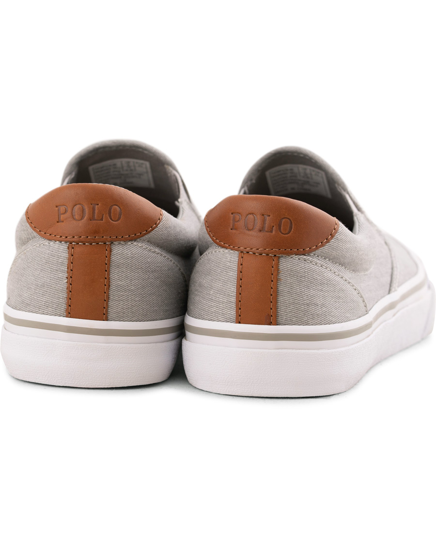 Heren | Polo Ralph Lauren Thompson Slip On Sneaker Soft Grey | Polo Ralph Lauren | Thompson Slip On Sneaker Soft Grey