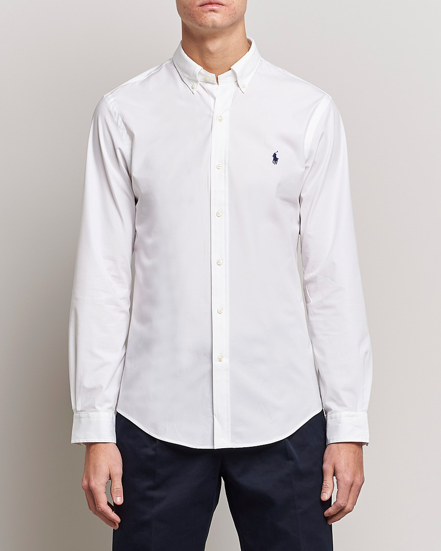 Heren | Casual overhemden | Polo Ralph Lauren | Slim Fit Shirt Poplin White