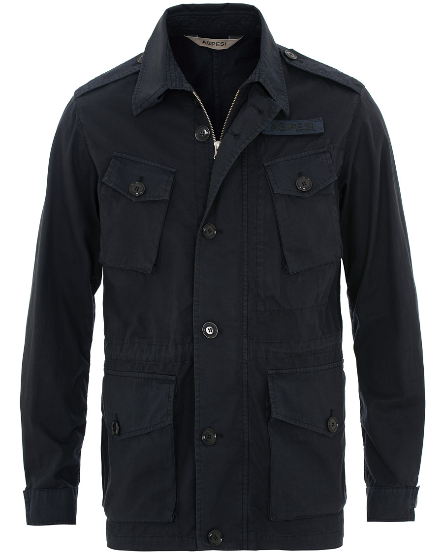 Heren | Jassen | Aspesi | Vancouver Cotton Field Jacket Navy