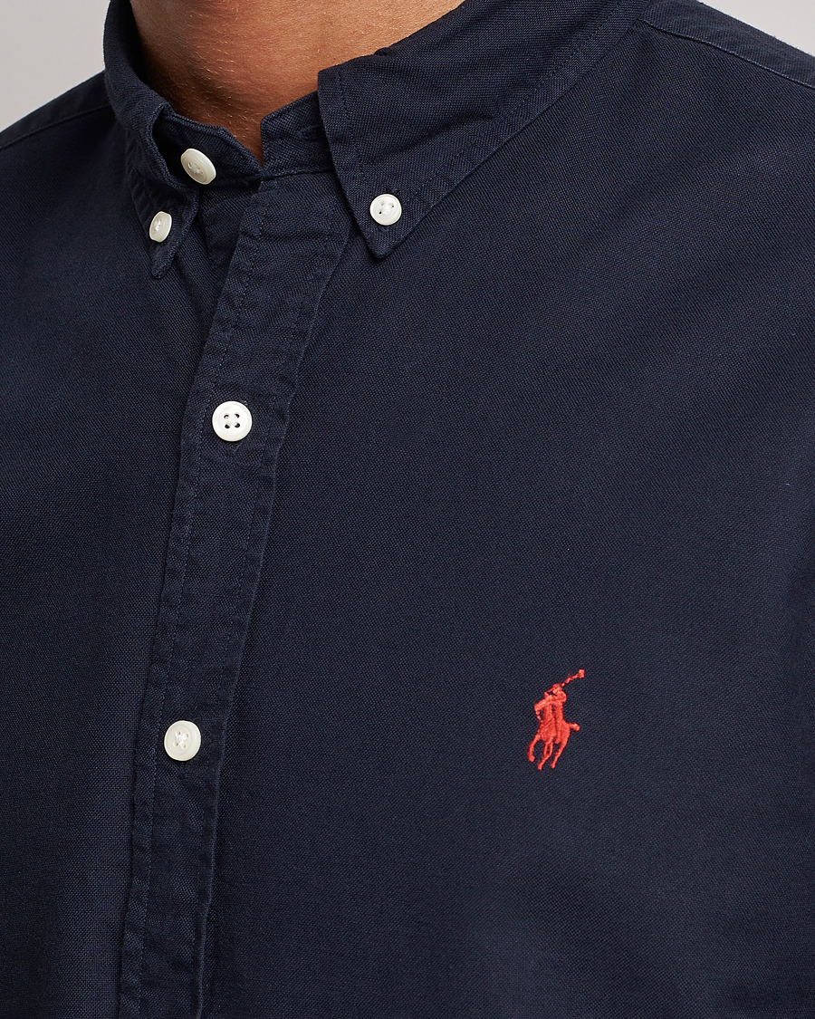 Heren | Overhemden | Polo Ralph Lauren | Slim Fit Garment Dyed Oxford Shirt Navy